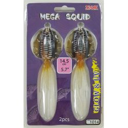 SAME MEGA Squid 14,5cm 5.7' 2pcs Glow UV #1014