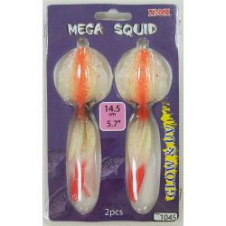 SAME MEGA Squid 14,5cm 5.7' 2pcs Glow UV #1045