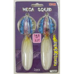 SAME MEGA Squid 14,5cm 5.7' 2pcs Glow UV #1009