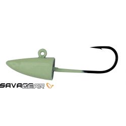 Savage gear LRF Micro sandeel jigghead 2g #8 4pcs Glow