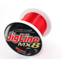 MOMOI JIGLINE MX8 800MTR/SPOOL 0.49MM (#9) 140LB/63KG RED